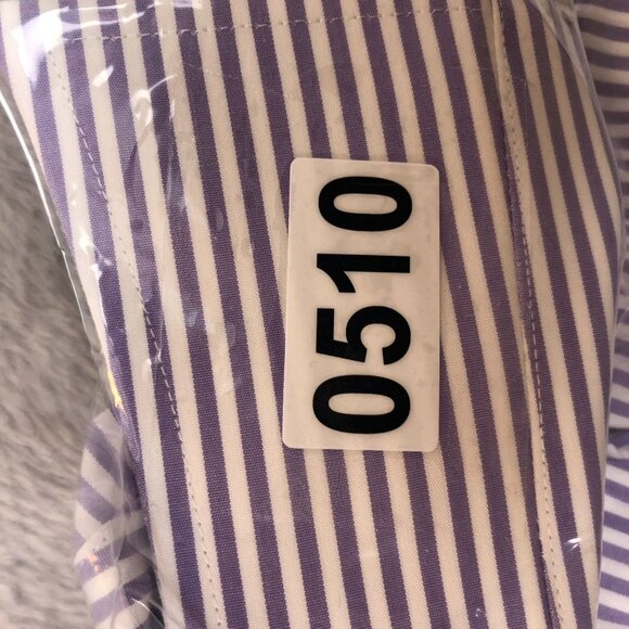 Brooks Brothers Mens Dress Shirt Size XXL 18.5 Neck Non Iron Striped Purple - Picture 15 of 16